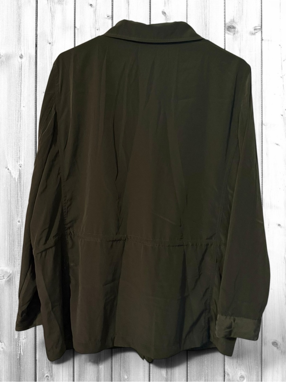 🌼Chico's Olive Green Utility Jacket with Epaulets - Picture 2 of 3